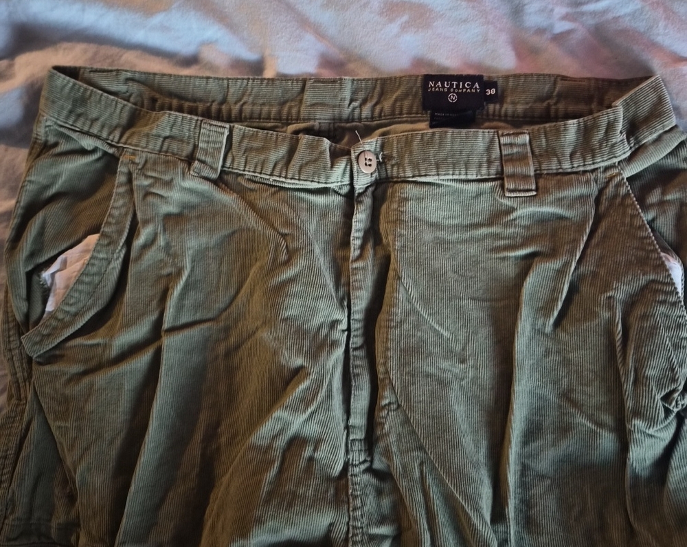 Nautica Men's Corduroy Pants in Olive
